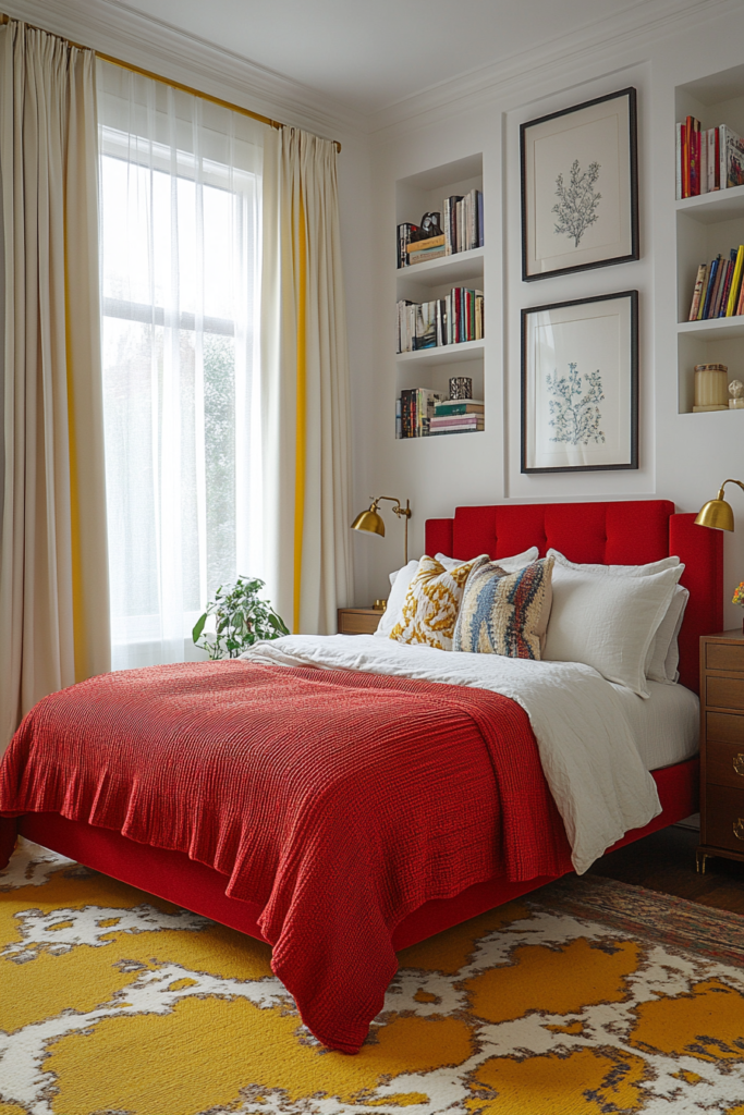 Bold Red Statement Furniture Ideas for an Elegant Boy's Room