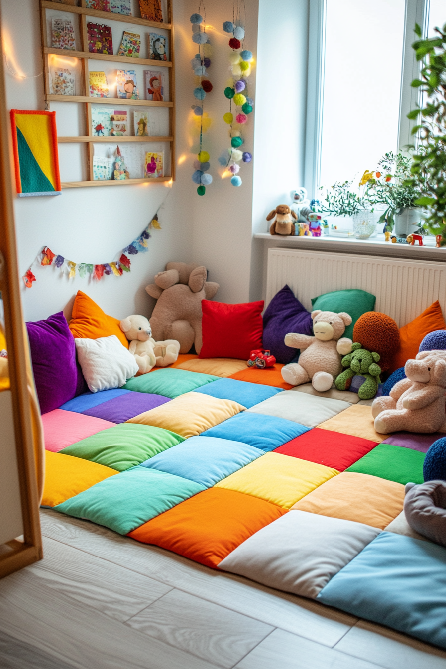 Colorful Play Mat and Floor Cushion Ideas for Toddlers