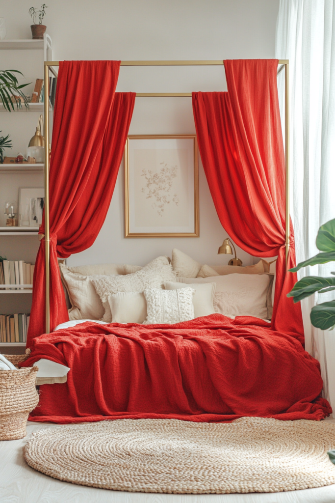Dreamy Red Canopy Bed Ideas for an Elegant Boy's Bedroom