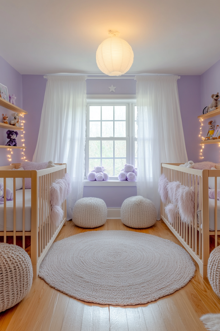 Innovative Room Divider Twin Nursery