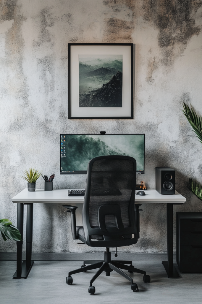 Minimalist Clean-Line Gaming Space