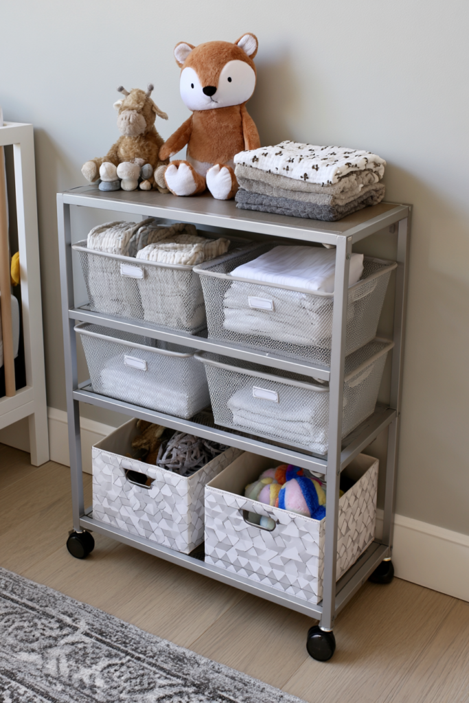 Rolling Storage Cart Nursery