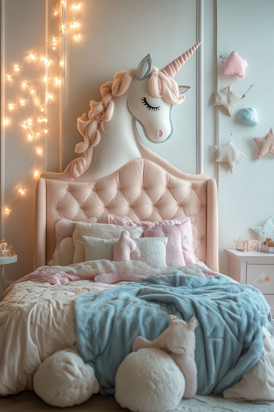 Unicorn Headboard Design Bedroom