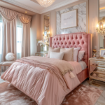 Blush Pink Gold Hollywood Glam Bedroom Luxury Ideas