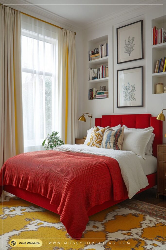 Bold Red Statement Furniture Ideas for an Elegant Boy's Room