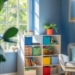 Colorful Cube Storage Divider for a Bright Kids Bedroom