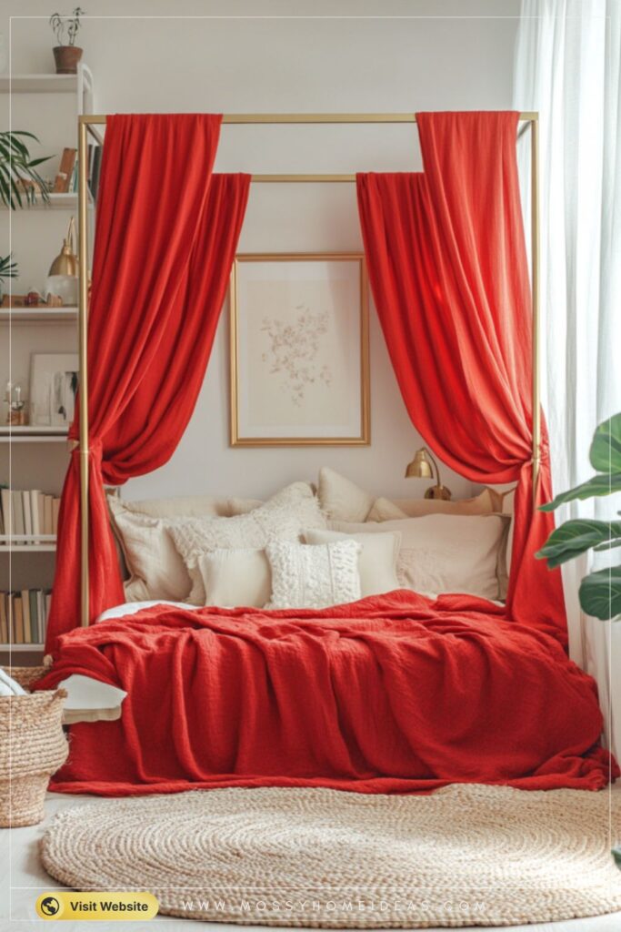 Dreamy Red Canopy Bed Ideas for an Elegant Boy's Bedroom