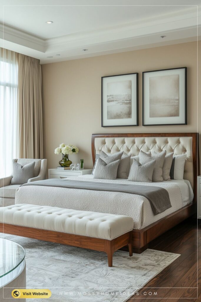 Elegant Spacious Bedroom Cozy Sitting Area Premium Hotel Style