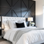 Geometric Black White Bedroom Modern Sleek Design
