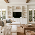 Slate Grey Sophistication in a Bright Open Room