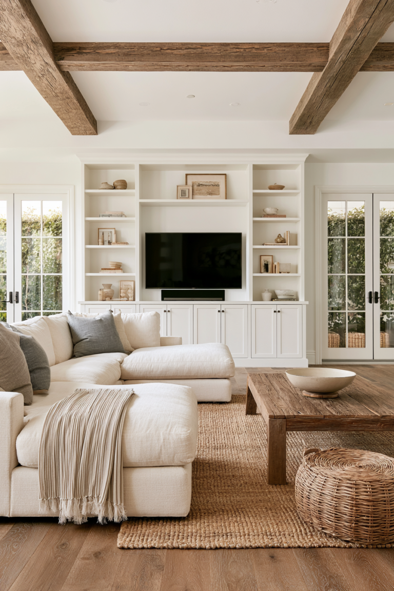 Slate Grey Sophistication in a Bright Open Room