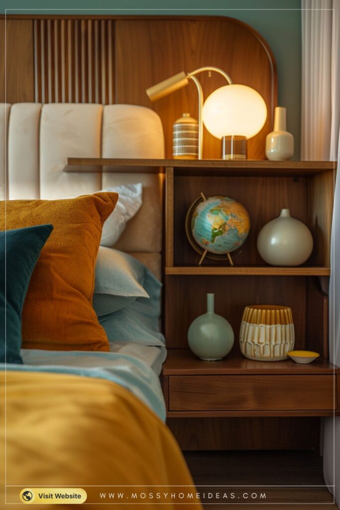 Warm Walnut Mid-Century Room Divider