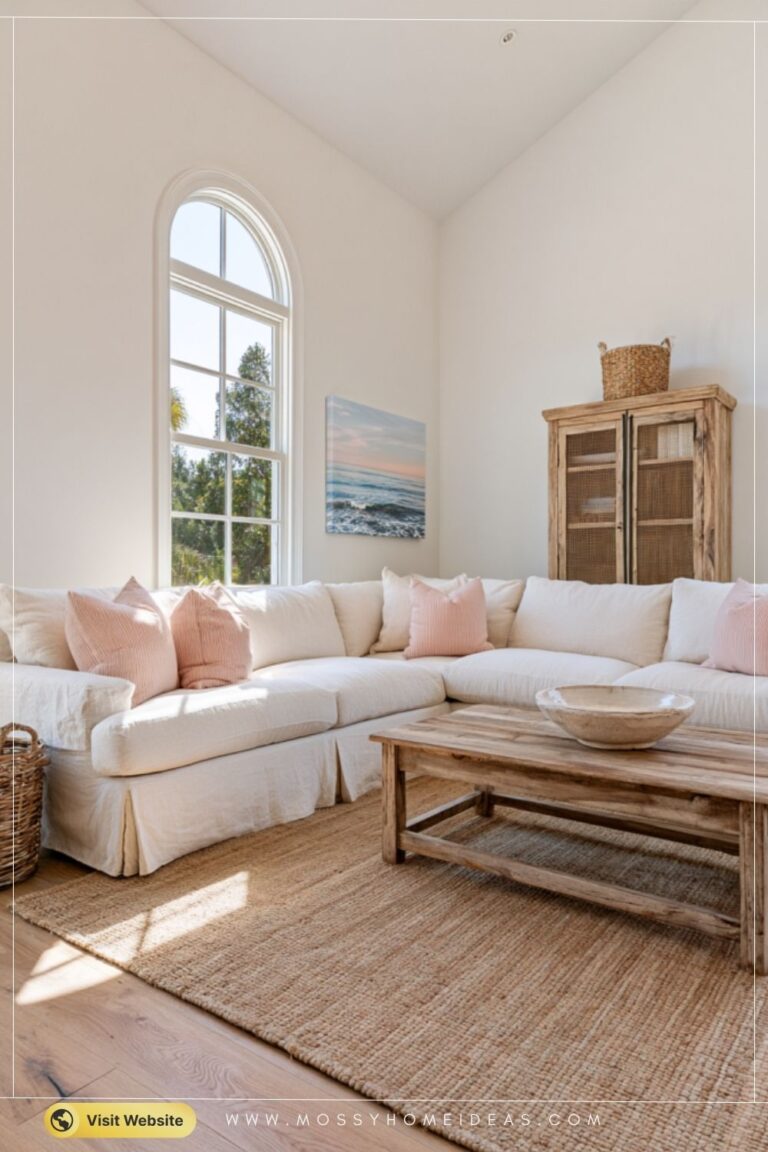 Blush Pink Charm Softening a Coastal Neutral Space