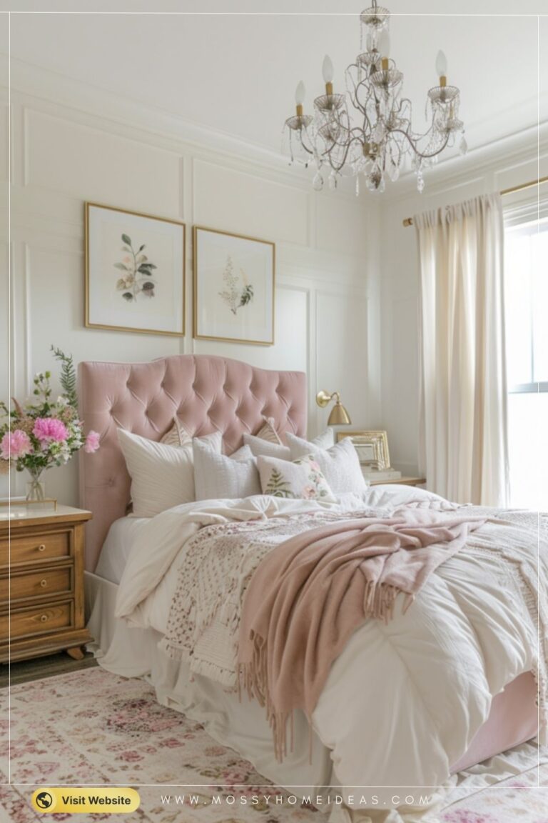 Blush Pink and Ivory Bedroom Ideas for an Elegant Glam Look