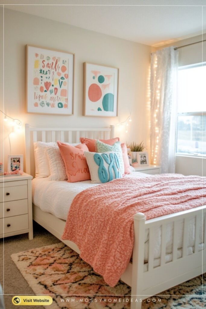 Bright and Fun Color Scheme Tween Bedroom