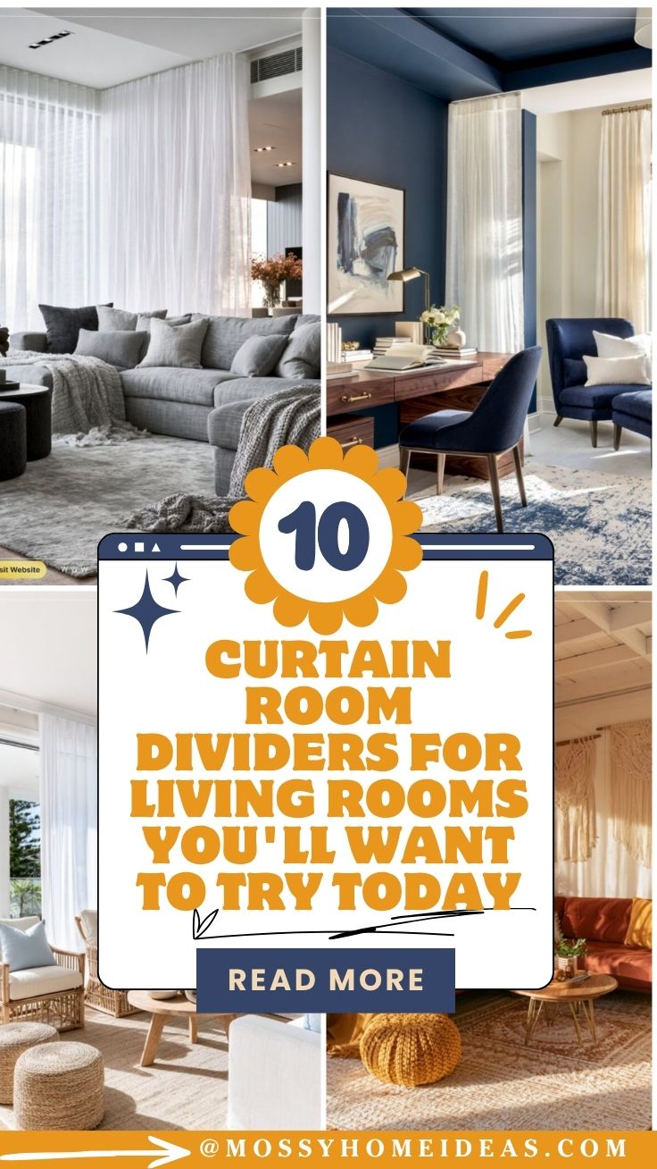 Curtain Room Dividers for Living Rooms You'll Want to Try Today