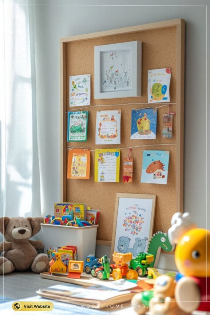 DIY Craft Display Toddler Room