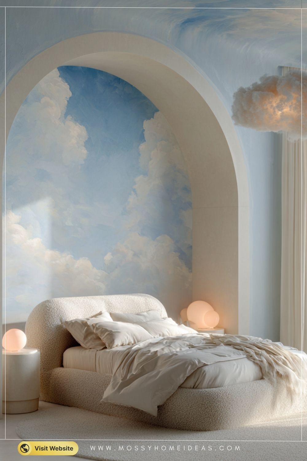 Dreamy Arched Cloud Bedroom with Cozy Neutral Aesthetic