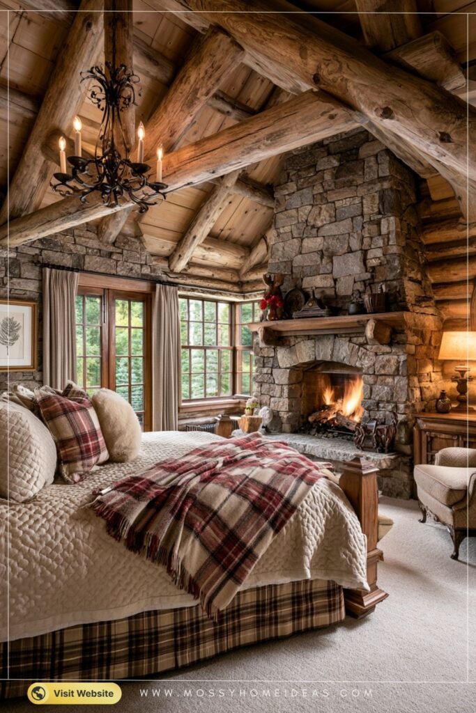 Dreamy Rustic Cabin Bedroom For Cozy Winter Escapes