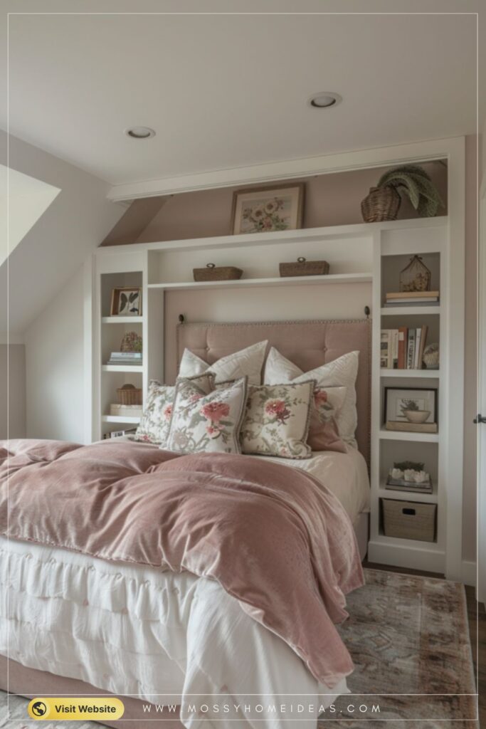 Dusty Rose Bonus Room Bedroom Conversion Small Space Ideas