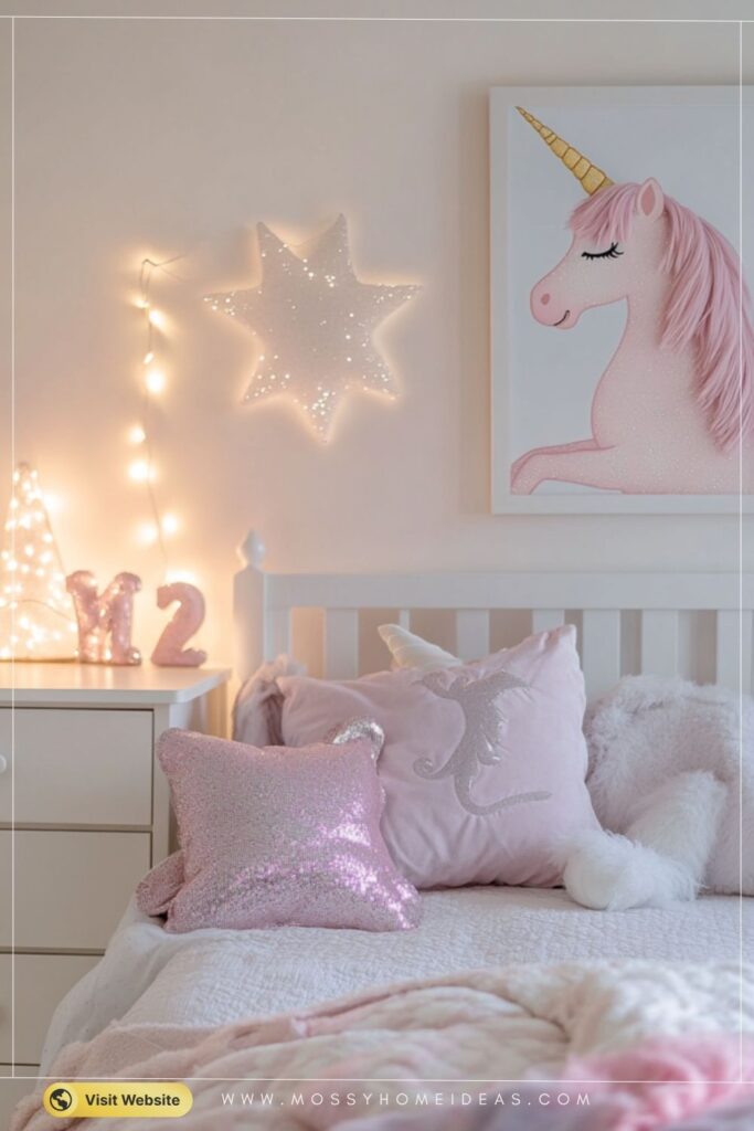 Glitter and Sparkle Accents Unicorn Room