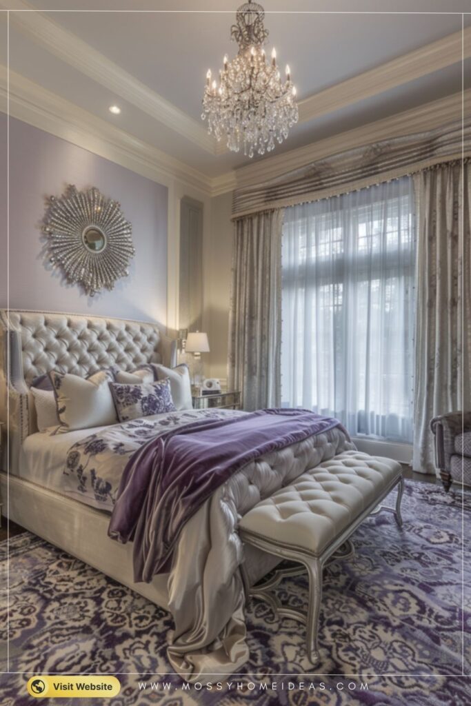 Lavender Silver Luxury Master Bedroom Decor Full Room Ideas