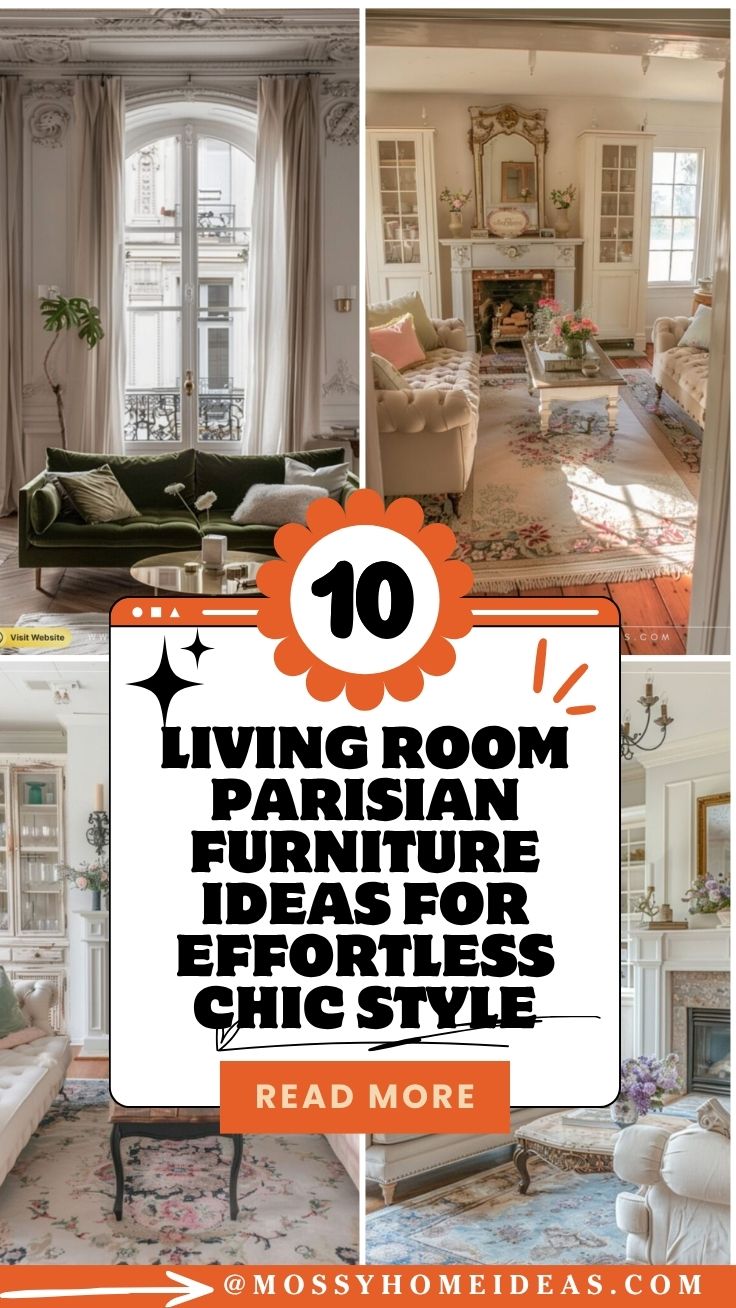 Living Room Parisian Furniture Ideas for Effortless Chic Style