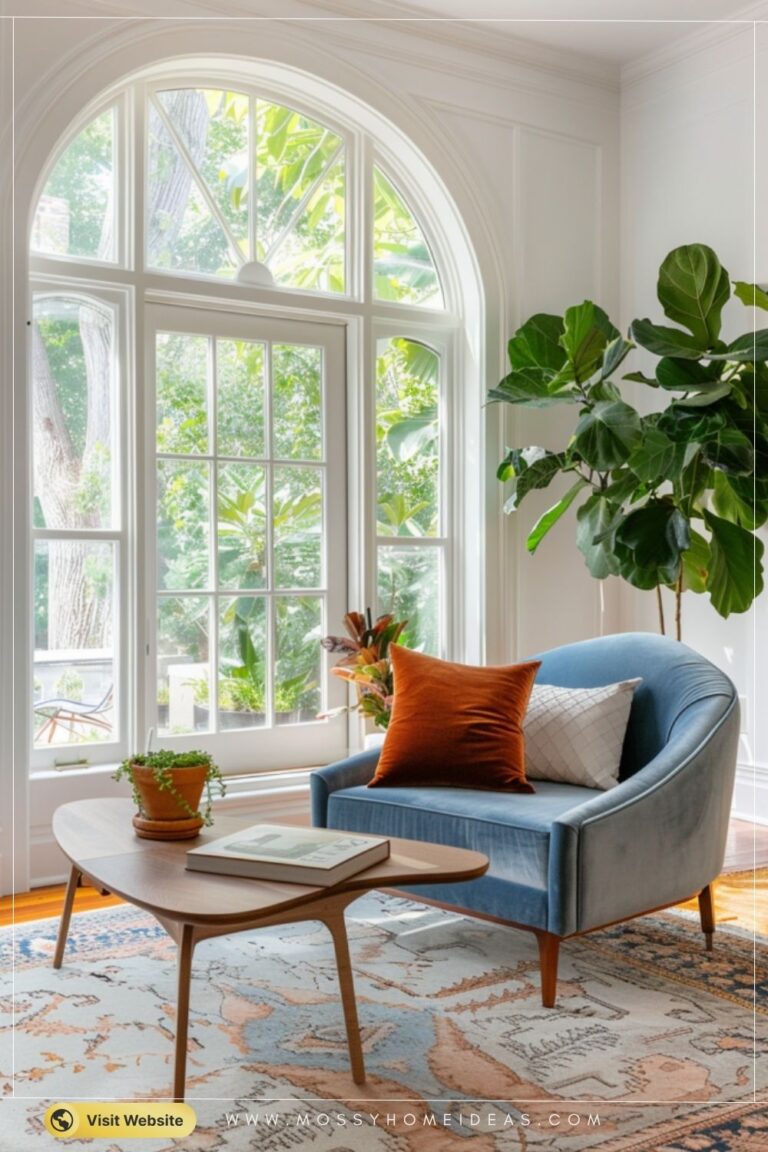 Moss Green and Dusty Pink Living Room Color Combination