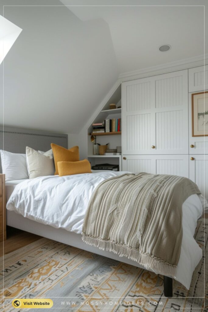 Mustard Grey Bonus Room Bedroom Conversion Small Space