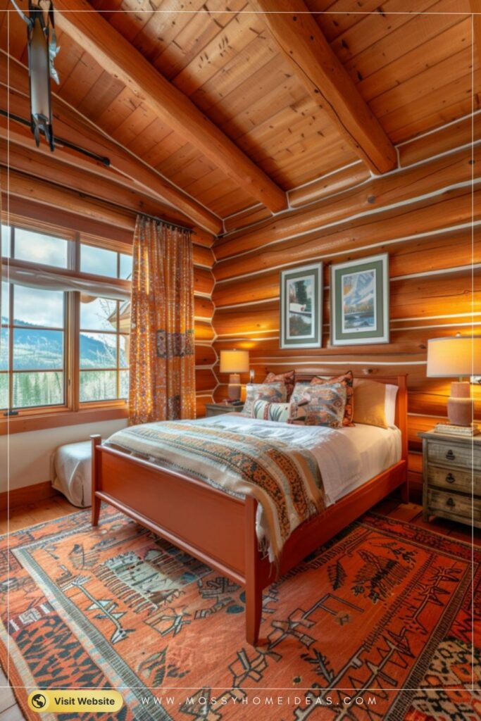 Rustic Terracotta Cabin Bedroom Ideas for a Warm Cozy Escape
