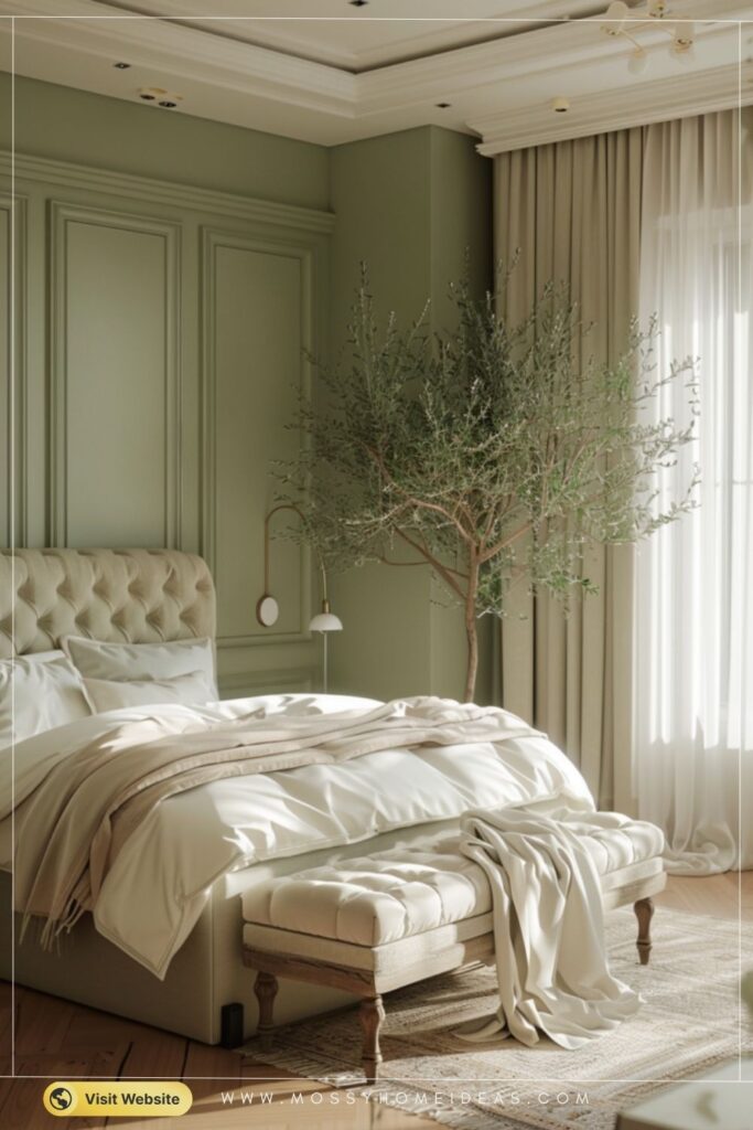 Sage Bedroom Potted Plant Ideas for a Fresh Elegant Feel