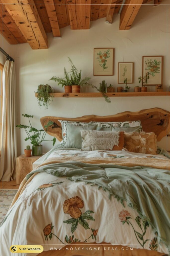 Sage Green Live Edge Maple Bedroom Decor for a Natural Retreat