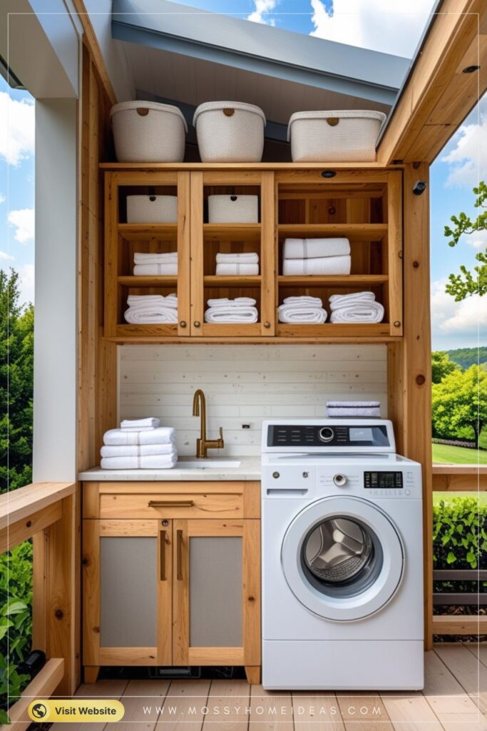 Small Space Outdoor Laundry Station Layout Ideas