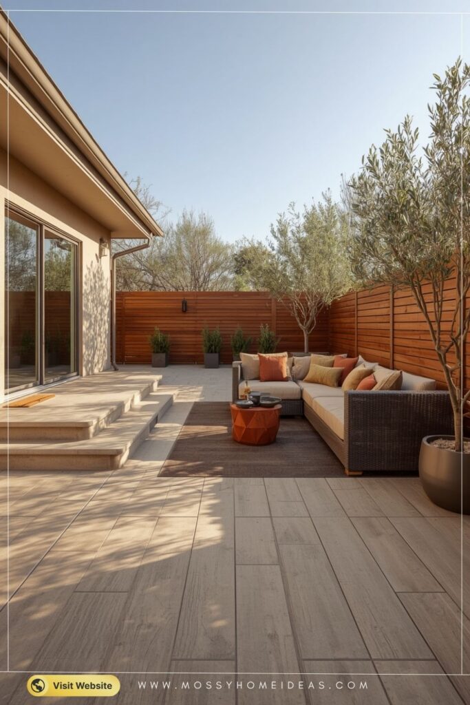 Soft Taupe Deck Color Ideas for a Neutral Modern Backyard