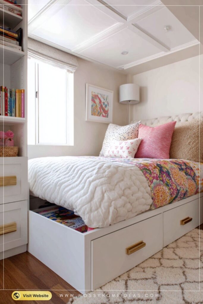 Stylish Under-Bed Storage Tween Bedroom