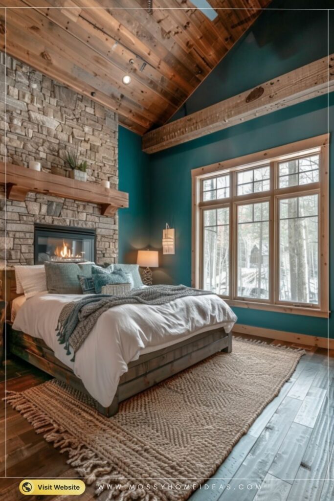 Teal and Cream Rustic Bedroom Ideas for a Cozy Retreat