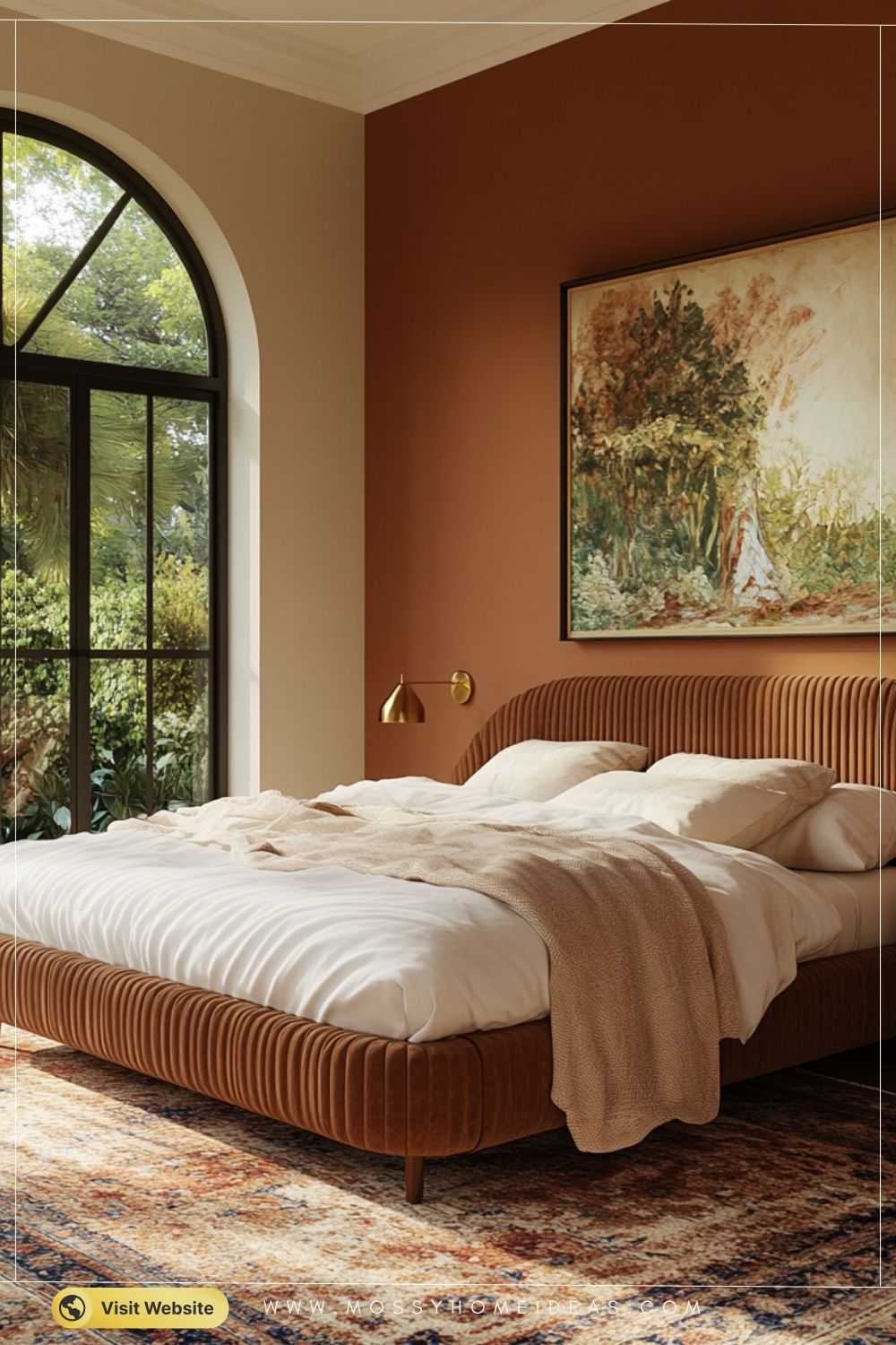 Terracotta Villa Bachelor Bedroom Overlooking Lush Garden