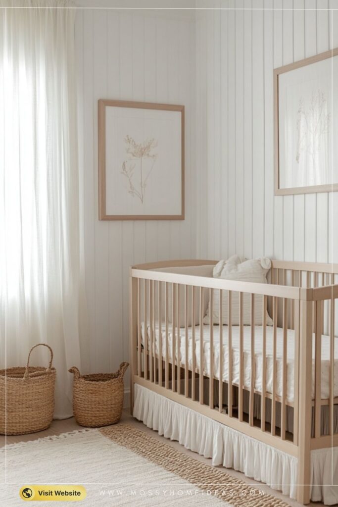 Timeless White Wainscoting Nursery Idea
