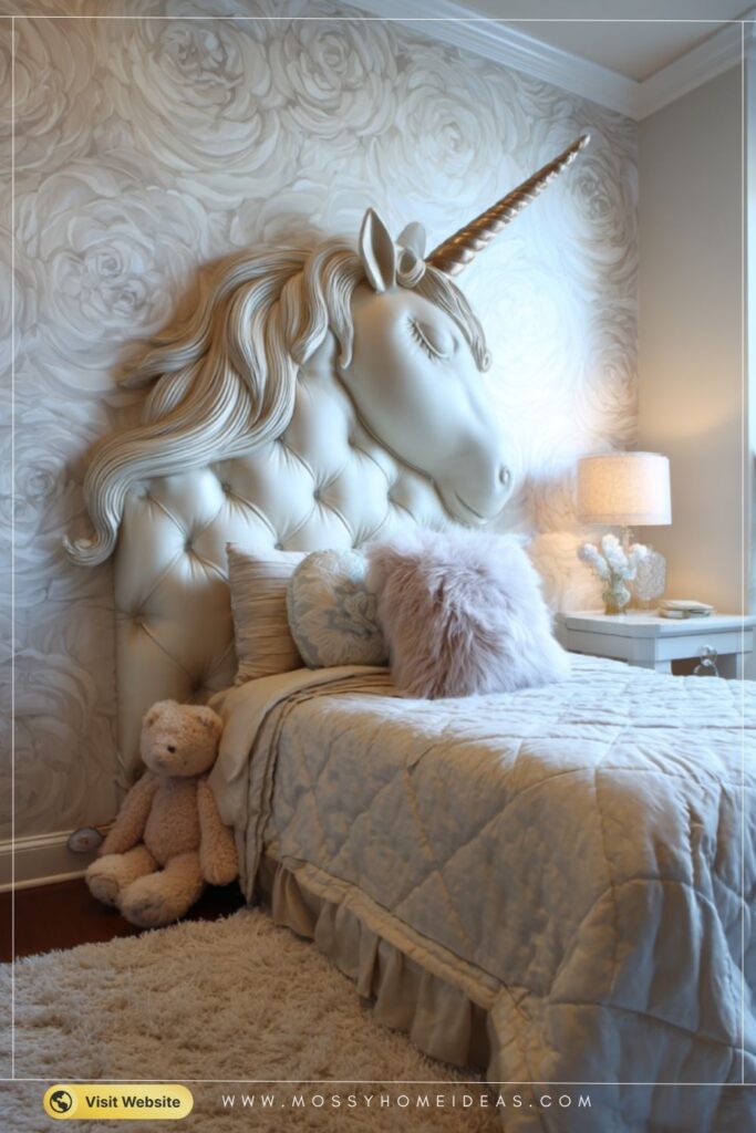 Unicorn Headboard Design Bedroom