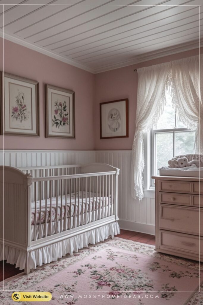 Vintage Revival Wainscoting Baby Room
