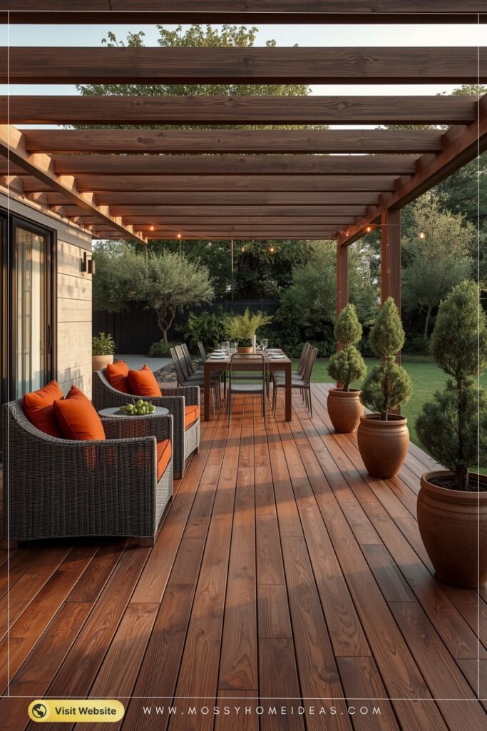 Warm Brown Deck Flooring Ideas for a Cozy Backyard Retreat