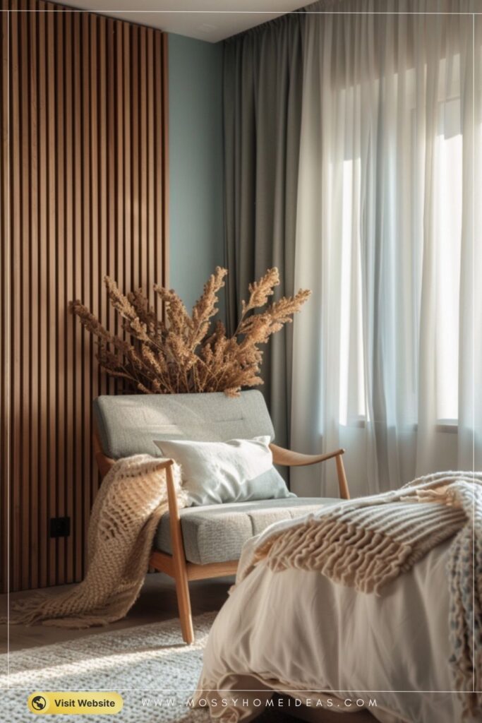 Wood Slat Accent Wall Bedroom Ideas for a Bold Teal Refresh