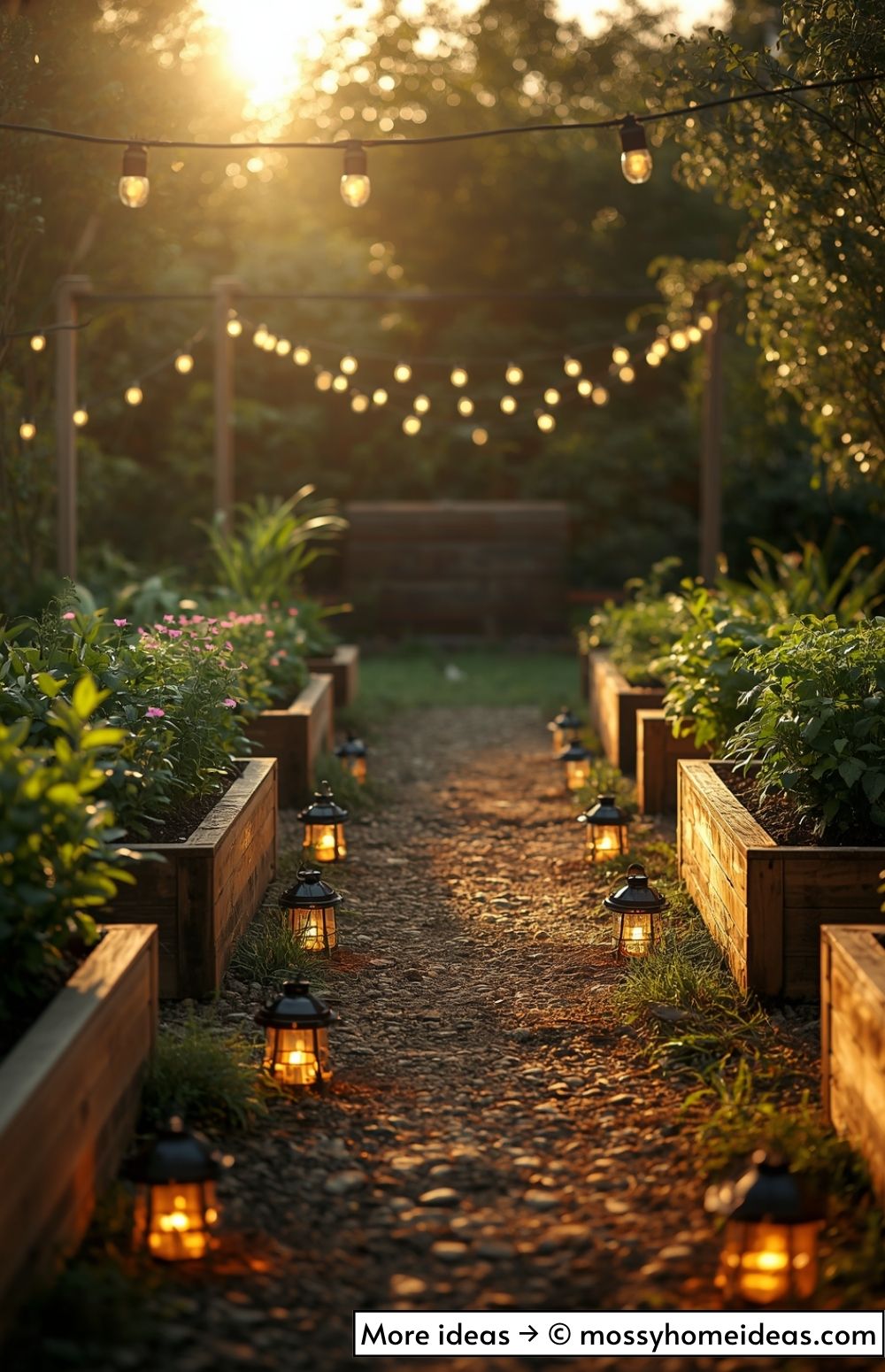 Vegetable Garden Lighting Ideas for Warm Nights